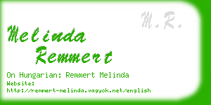 melinda remmert business card